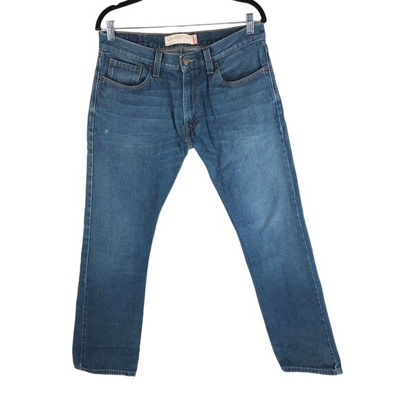 Levis Mens Jeans 527 Low Boot Cut Dark Wash 100% Cotton 33x30 - Picture 1 of 8